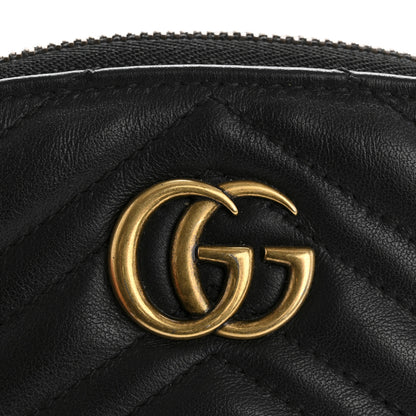 Gucci Calfskin Matelasse GG Marmont Key Pouch Black 8 of 11