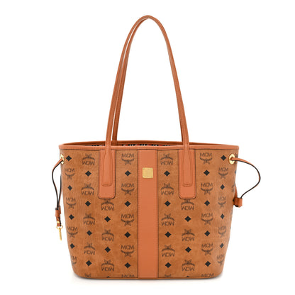 MCM Visetos Liz Reversible Shopper Tote Cognac 1 of 14