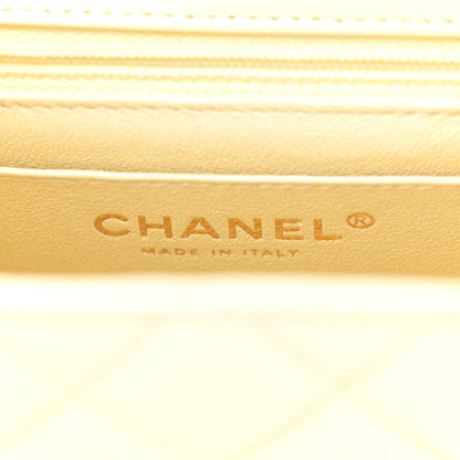 Chanel Lambskin Quilted Mini Square Flap Light Yellow 6 of 11