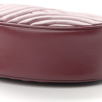 Prada Soft Calfskin Impunture Diagramme Oval Crossbody Bag Cerise 10 of 11