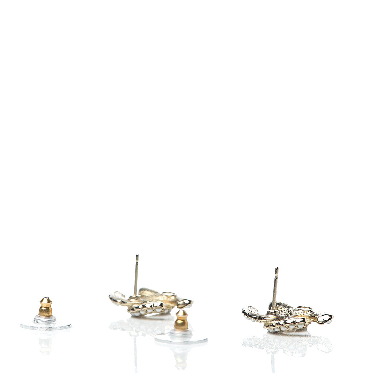 Chanel Pearl Queen of France CC Earrings Gold 3 of 5
