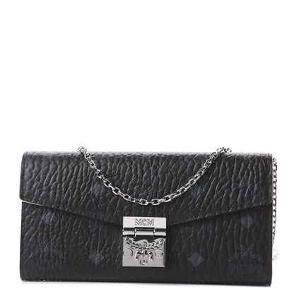 MCM Visetos Large Patricia Wallet On Chain Black 1 of 9