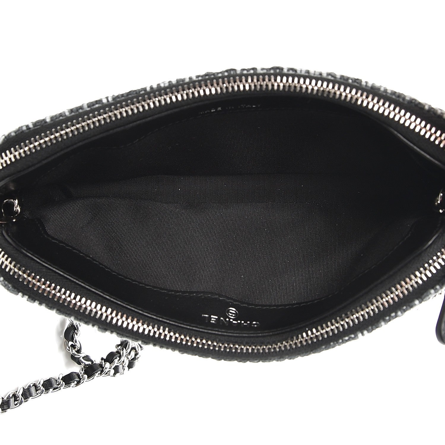 Chanel Canvas Small Deauville Clutch With Chain Charcoal 5 of 8
