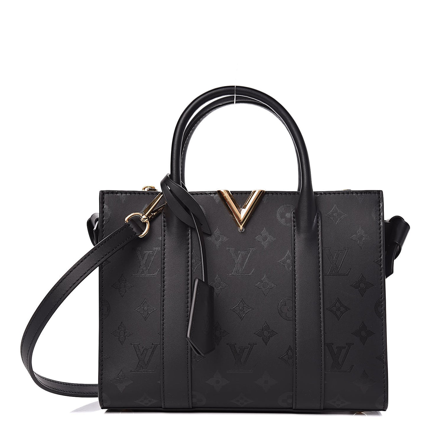 Monogram Cuir Plume Very Open Tote BB Black