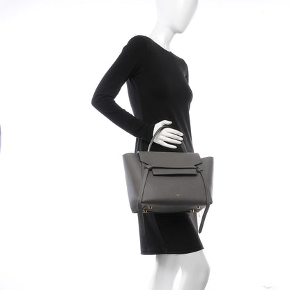 Celine Grained Calfskin Mini Belt Bag Grey 3 of 8