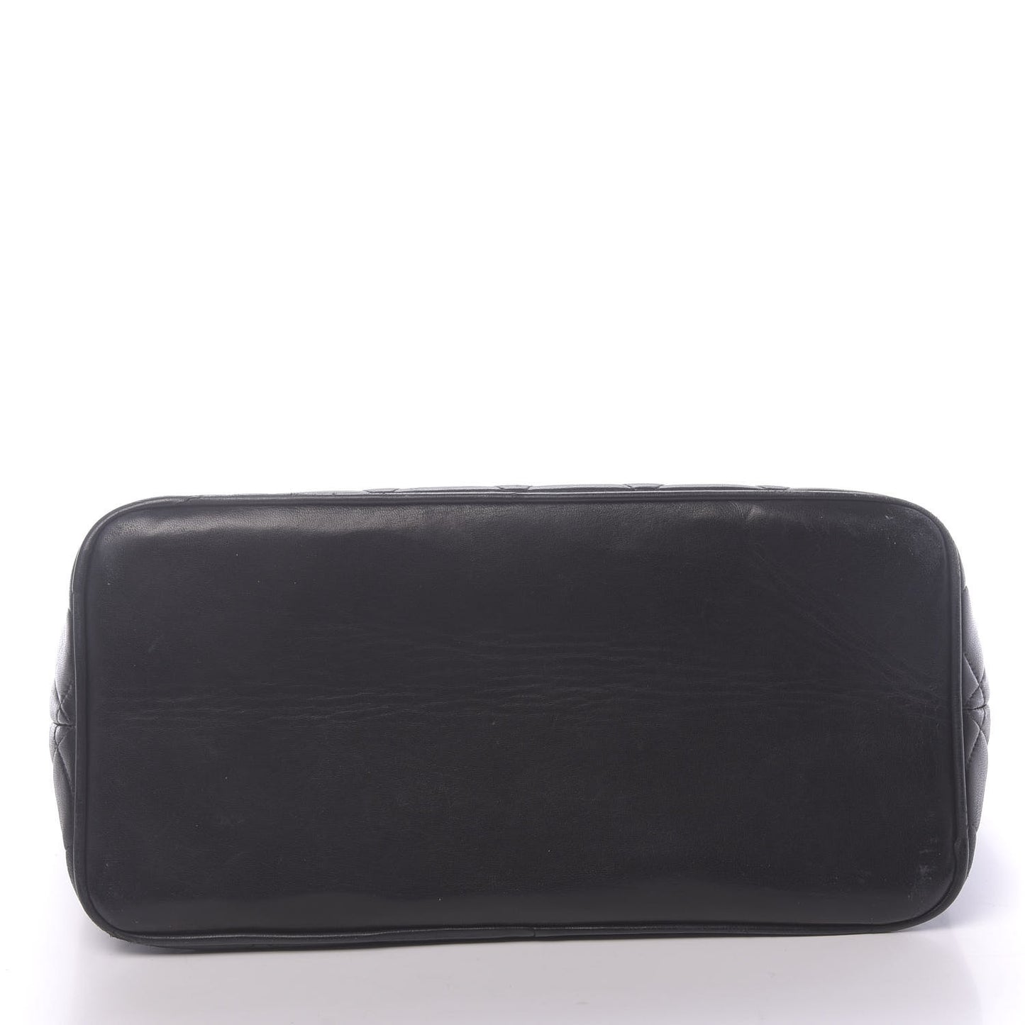 Lambskin Quilted Medallion Tote Black