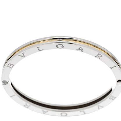 Bulgari 18K Yellow Gold Stainless Steel B.Zero1 Bangle Bracelet 3 of 5