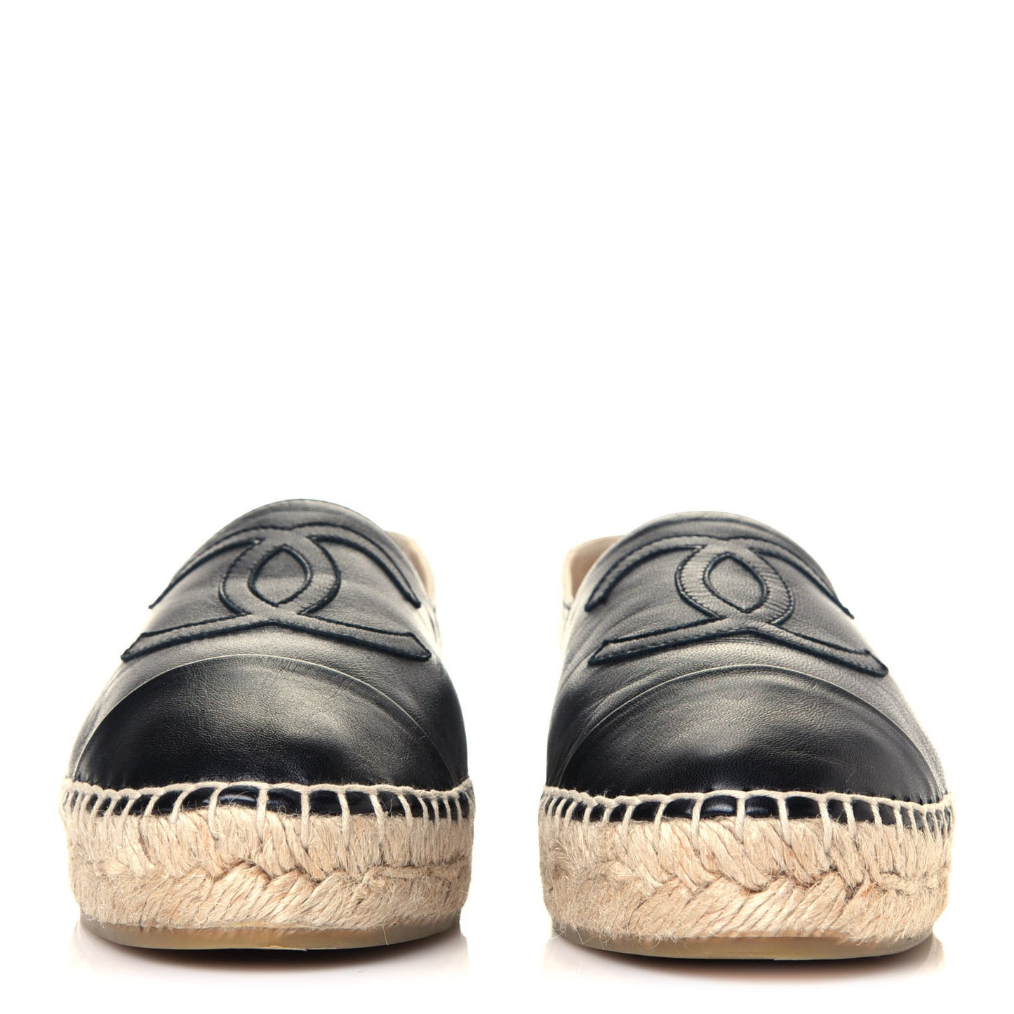 Lambskin CC Espadrilles 35 Black