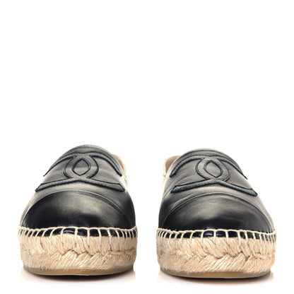 Chanel Lambskin CC Espadrilles 35 Black 2 of 8