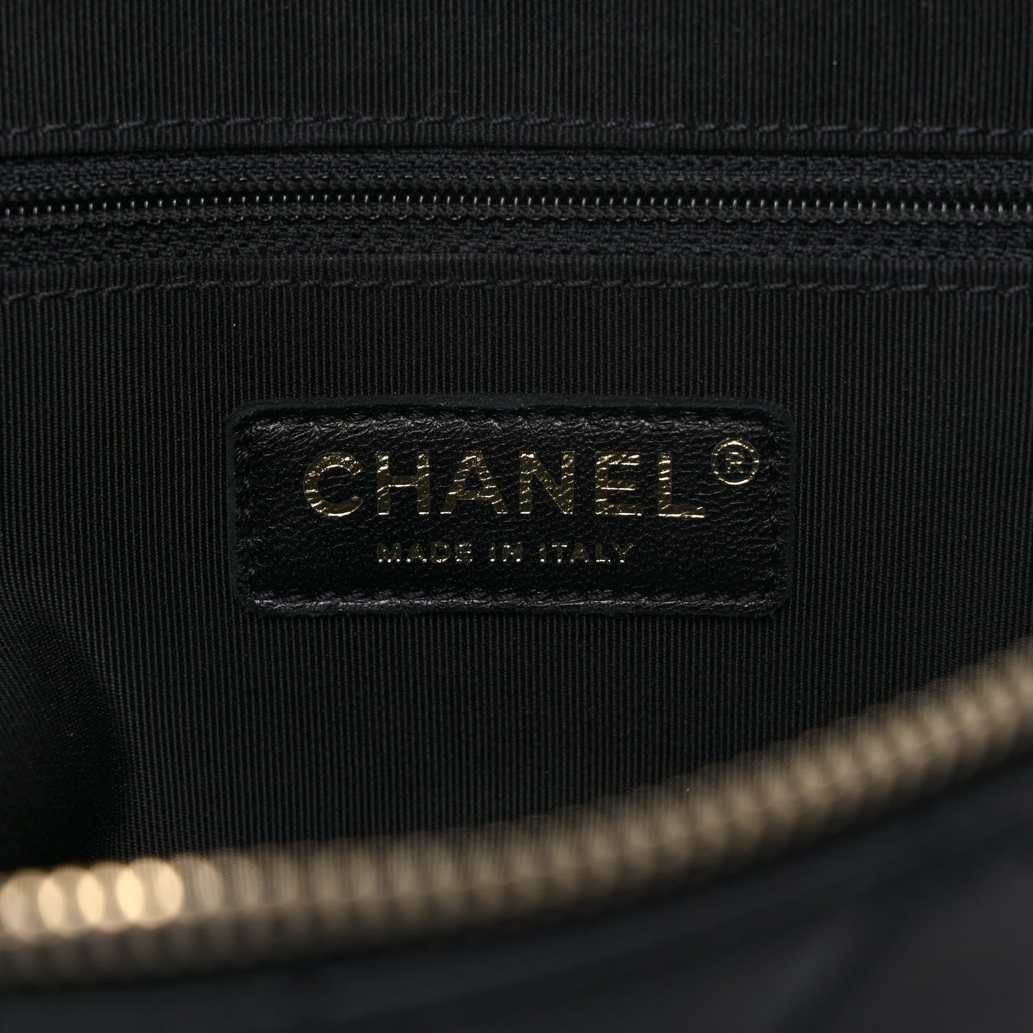 Chanel Lambskin Quilted Studded Waist Bag Fanny Pack Black 6 of 9