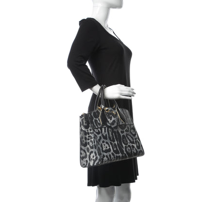 Louis Vuitton Canvas Calfskin Wild Animal Print City Steamer MM Black 3 of 9