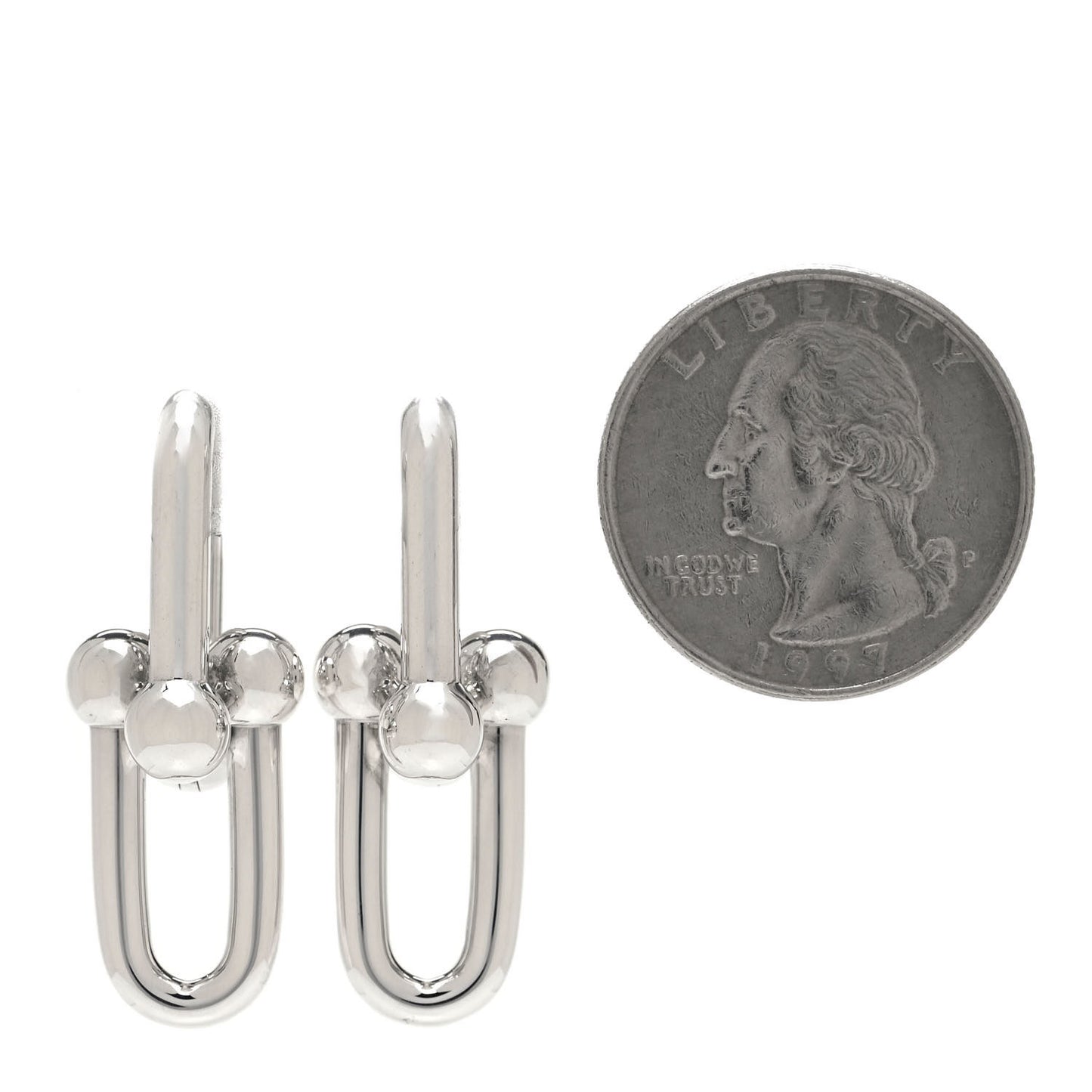 Sterling Silver Large HardWear Link Earrings