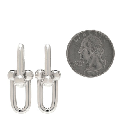 Tiffany Sterling Silver Large HardWear Link Earrings 2 of 4