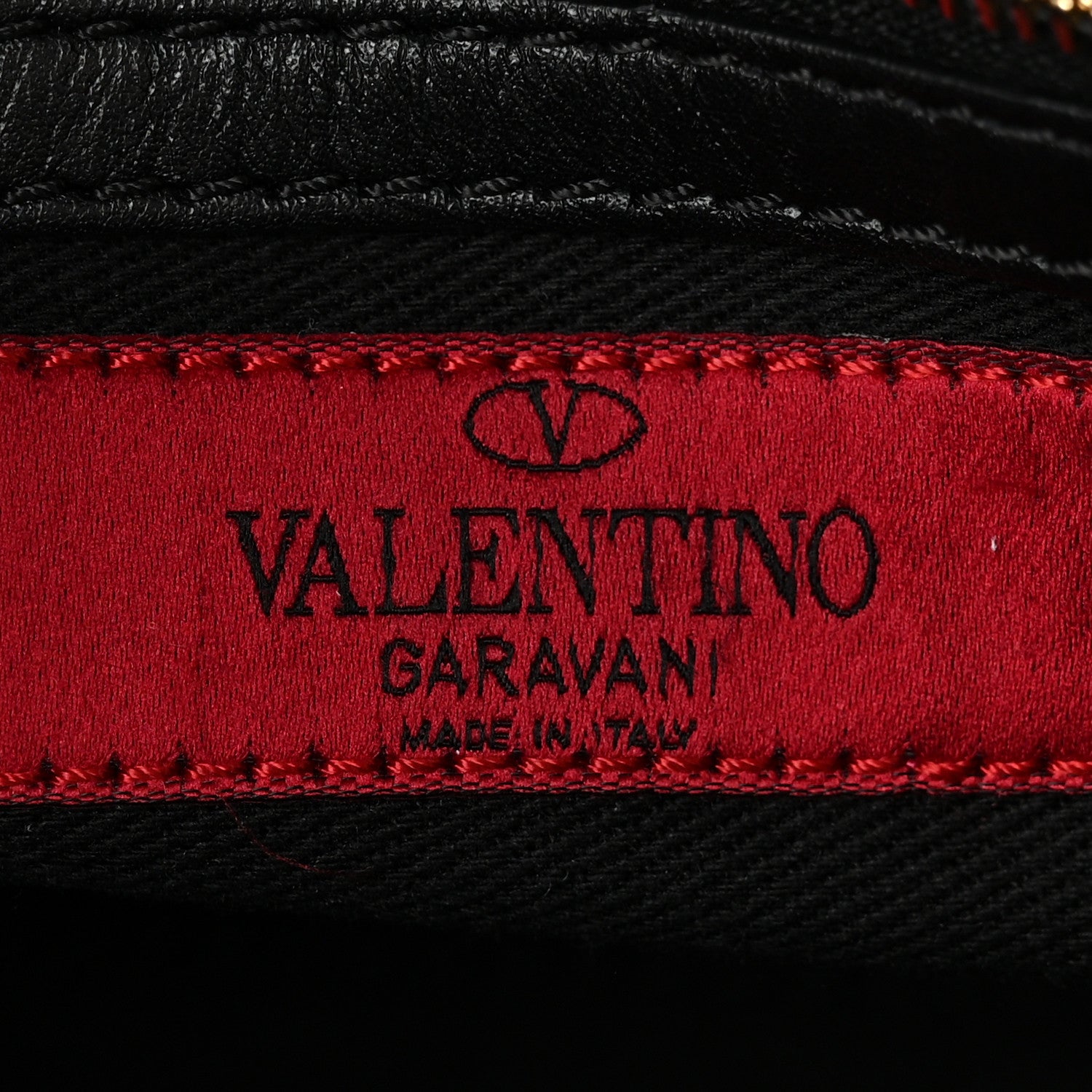 Valentino Garavani Vitello Small Rockstud Double Handle Tote Black 7 of 14