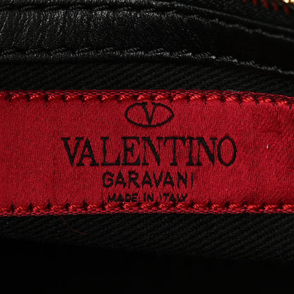 Valentino Garavani Vitello Small Rockstud Double Handle Tote Black 7 of 14
