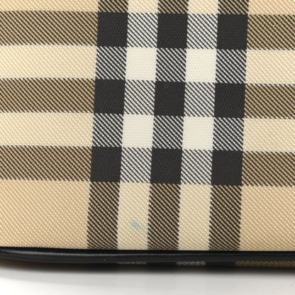 Burberry Canvas House Check Mini Tote Black 10 of 12