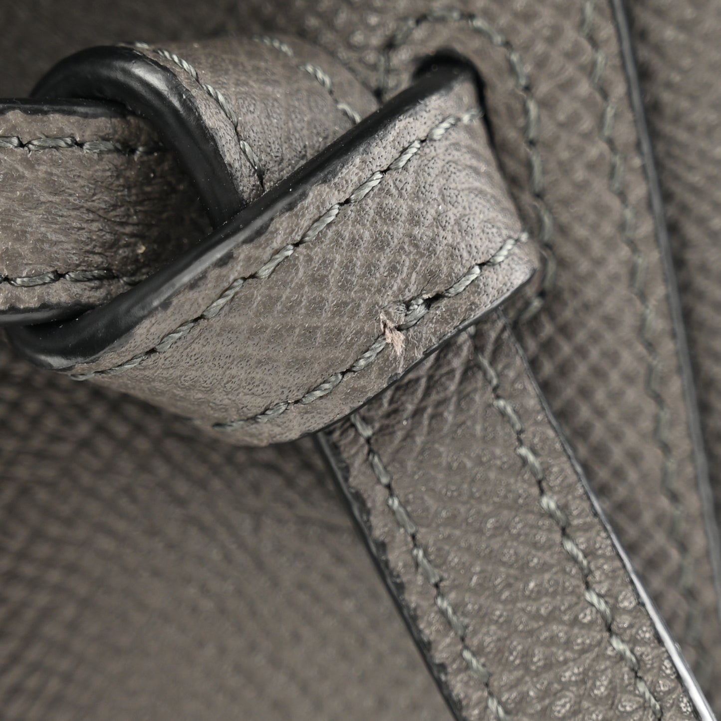 Grained Calfskin Nano Belt Bag Grey