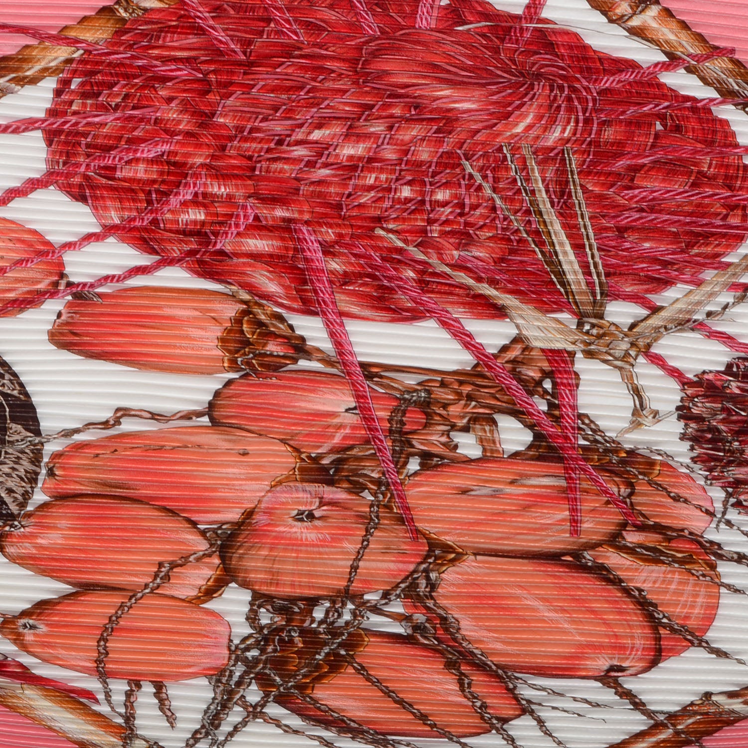 Hermes Silk Plisse Jardin Creole Scarf 90 3 of 6