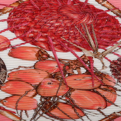 Hermes Silk Plisse Jardin Creole Scarf 90 3 of 6