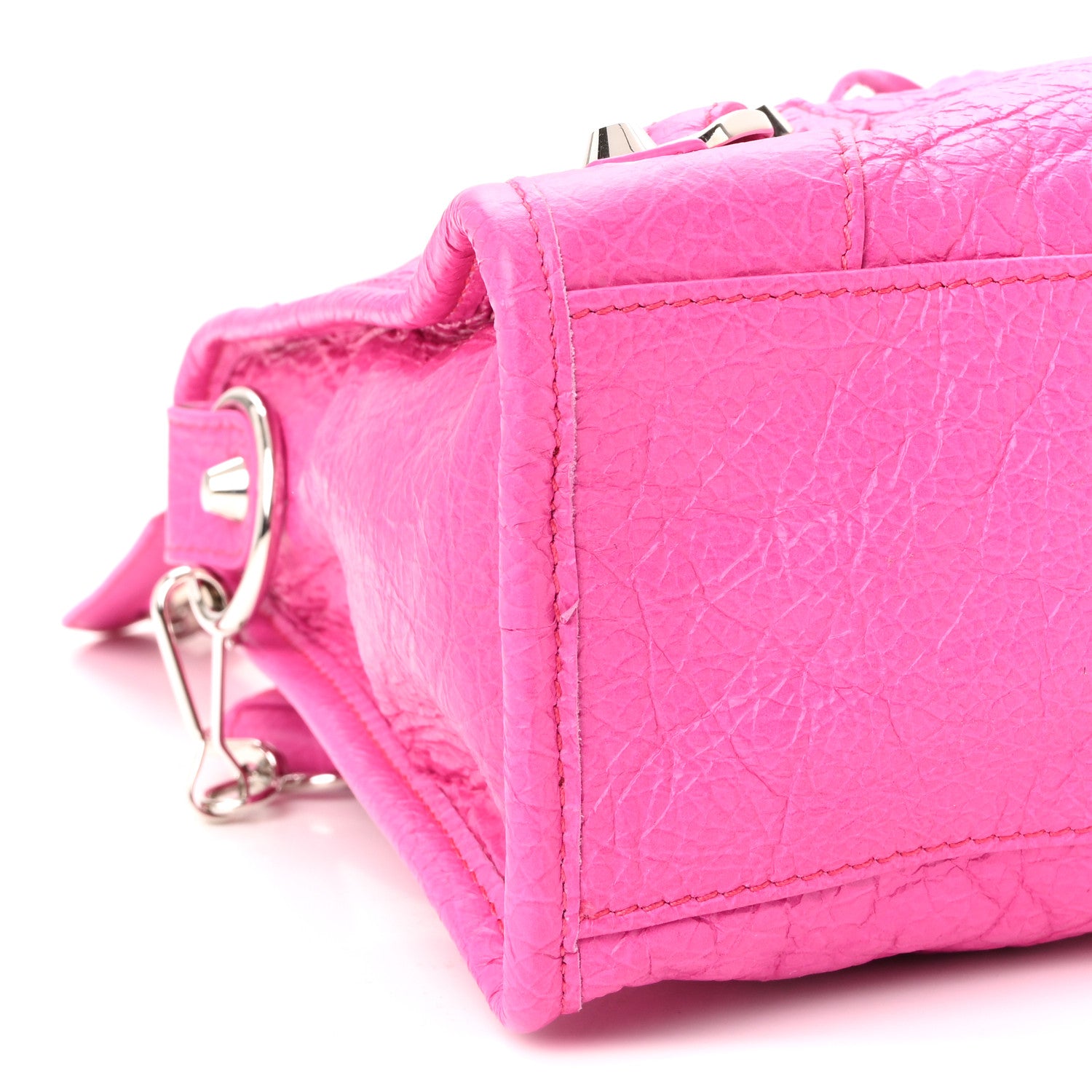 Balenciaga Agneau Classic Silver Hardware S City Fuchsia 1820113