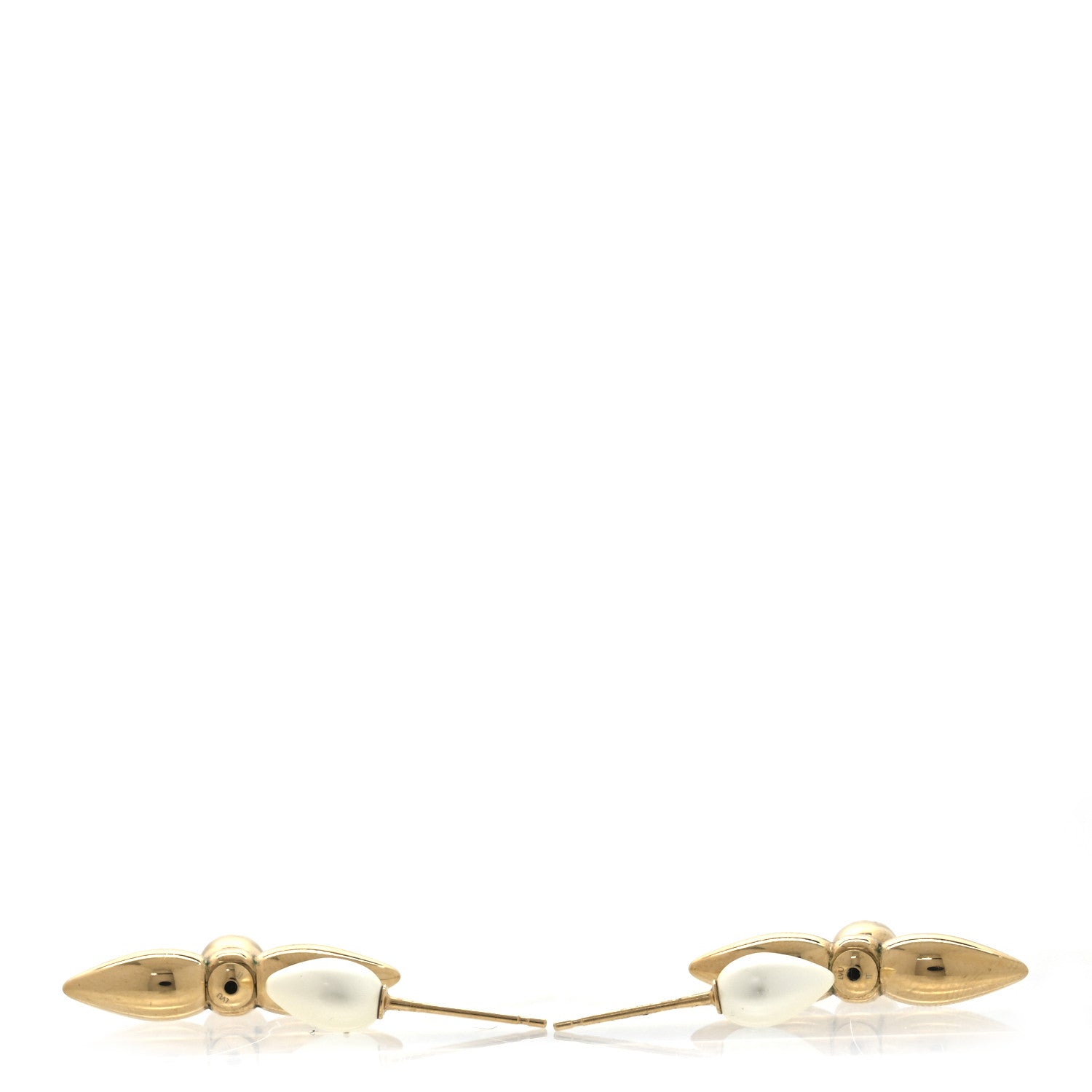 Louis Vuitton Pearl Louisette By Night Earrings Gold 3 of 4