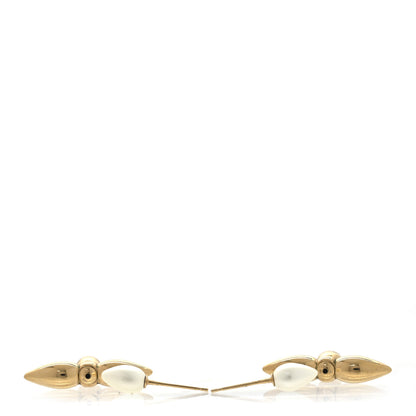 Louis Vuitton Pearl Louisette By Night Earrings Gold 3 of 4