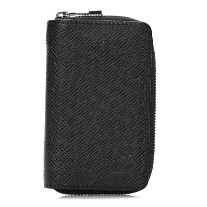 Louis Vuitton Taiga Zippy Coin Purse Vertical Black 1 of 11