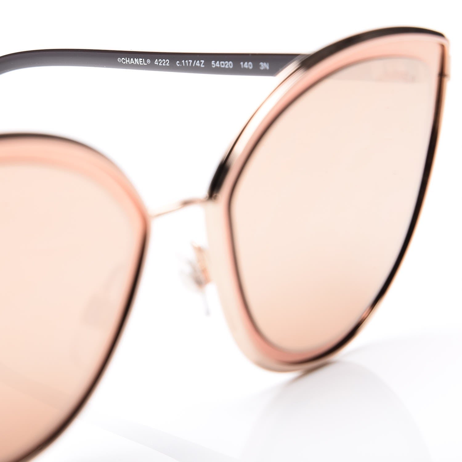 Chanel Metal Cat Eye Sunglasses 4222 Pink Gold 5 of 7