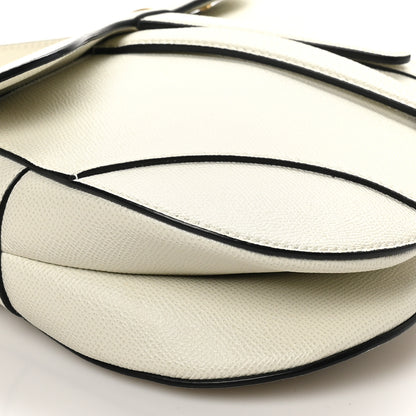 Christian Dior Grained Calfskin Saddle Bag White 9 of 11