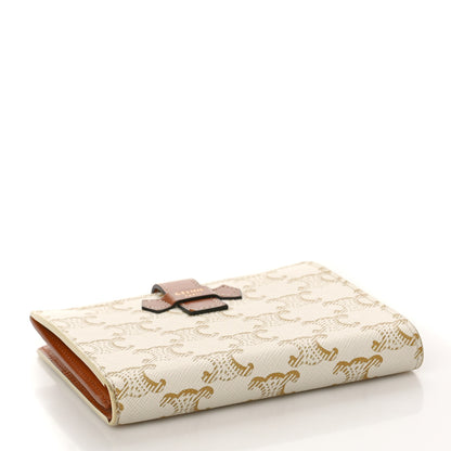 Celine Canvas Triomphe Medium Strap Wallet White 4 of 9