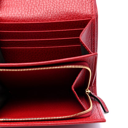 Gucci Dollar Calfskin Medium GG Marmont Wallet Red 3 of 5