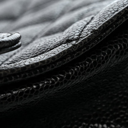 Chanel Crumpled Grained Calfskin Jumbo CC Crave Flap Black 11 of 12