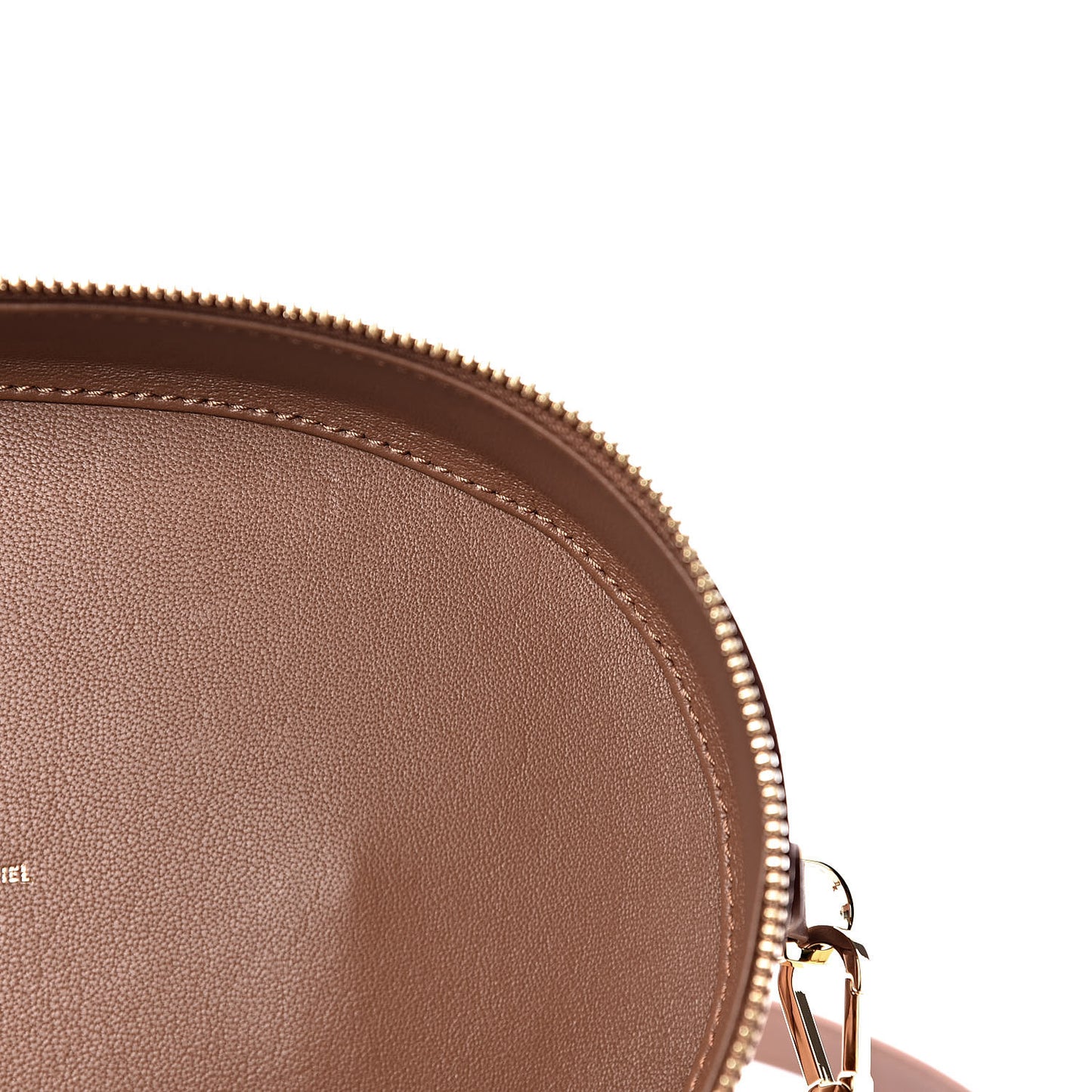 Calfskin Train Case Crossbody Saddle