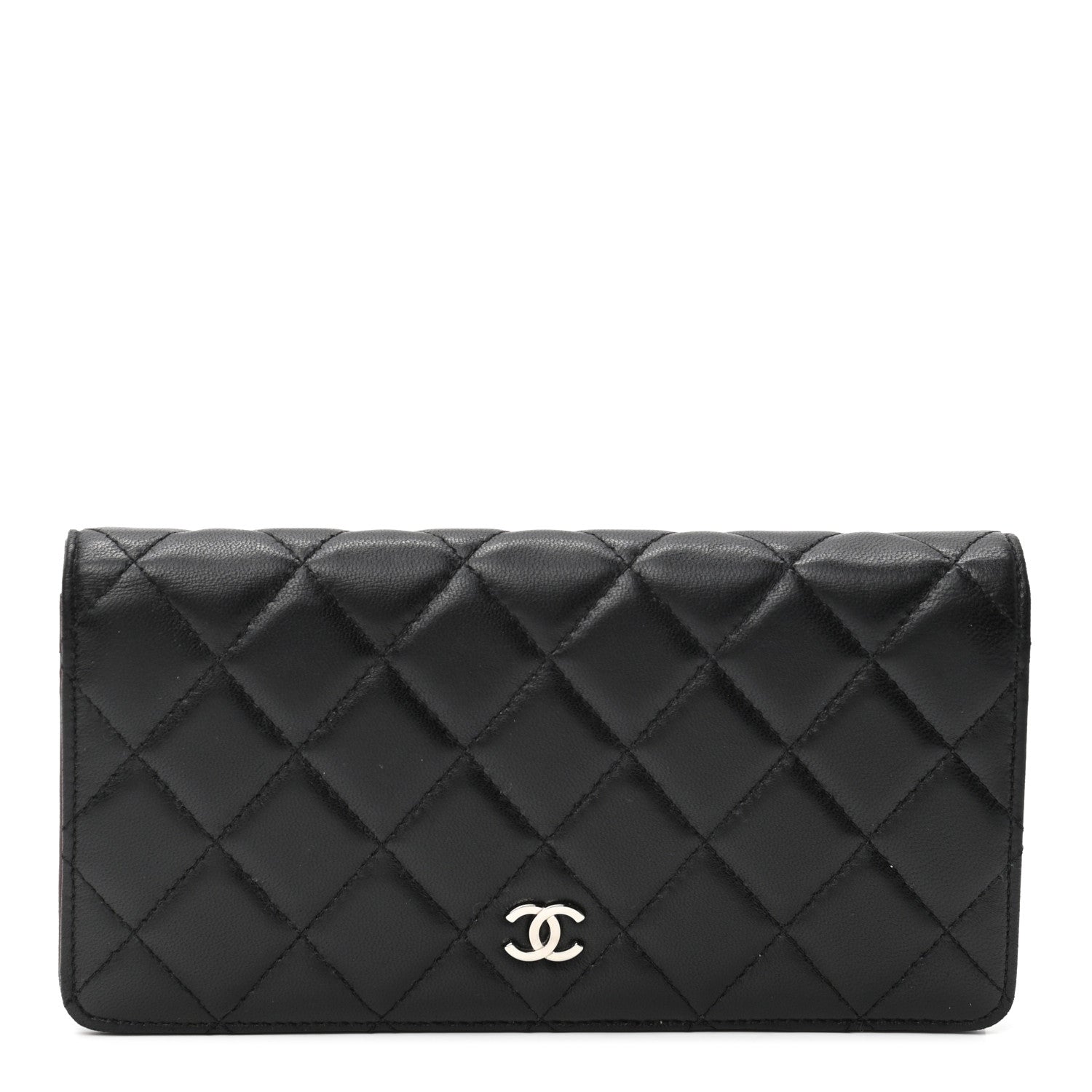 Chanel Lambskin Quilted Yen Wallet Black 1 of 6
