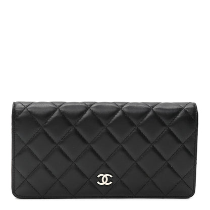 Chanel Lambskin Quilted Yen Wallet Black 1 of 6