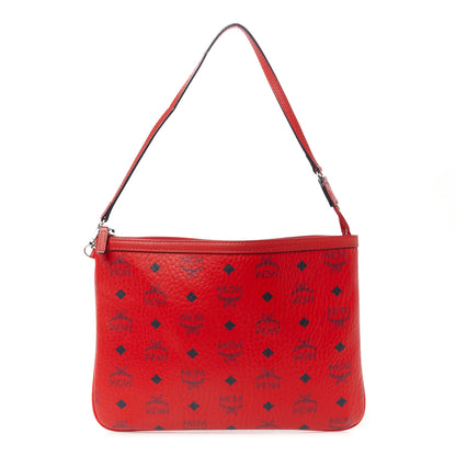 MCM Visetos Liz Shopper Tote Pouch Ruby Red 1 of 9