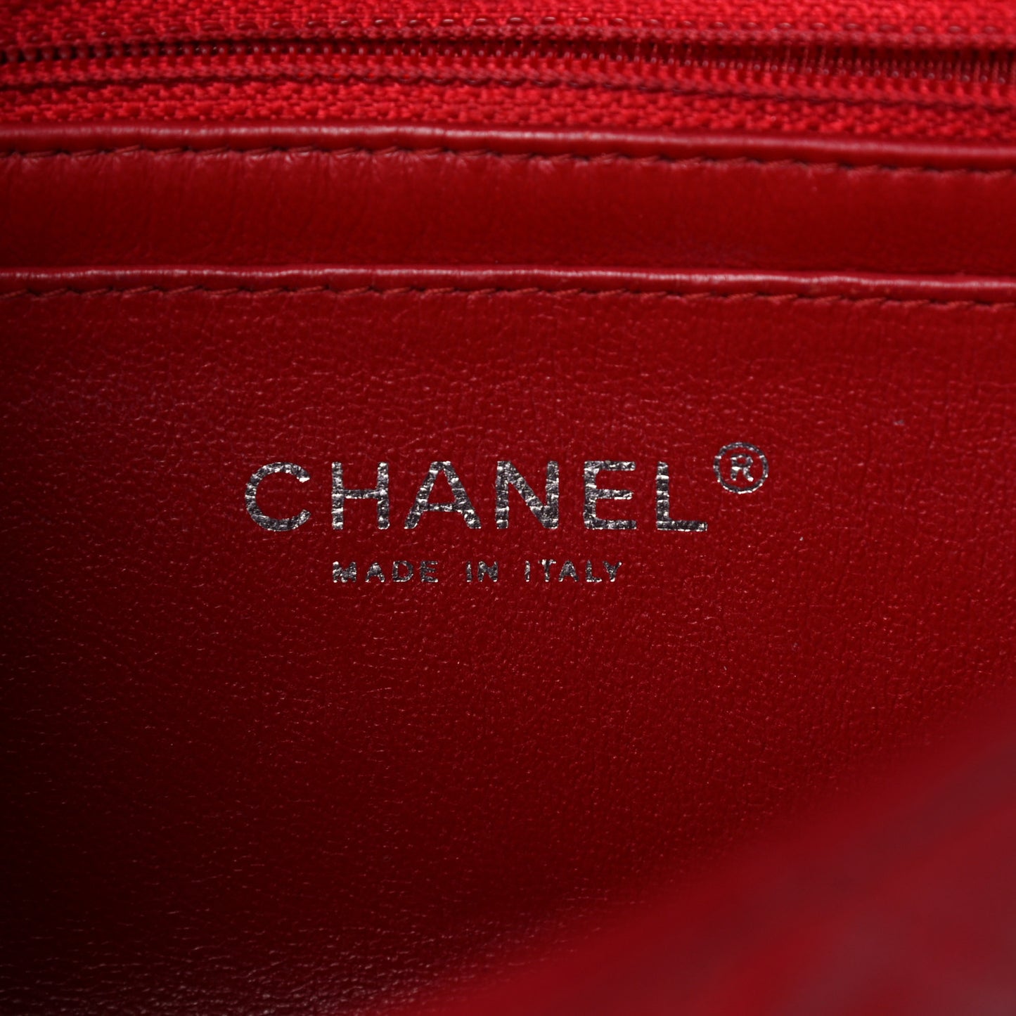 Lambskin Quilted Mini Rectangular Flap Dark Red