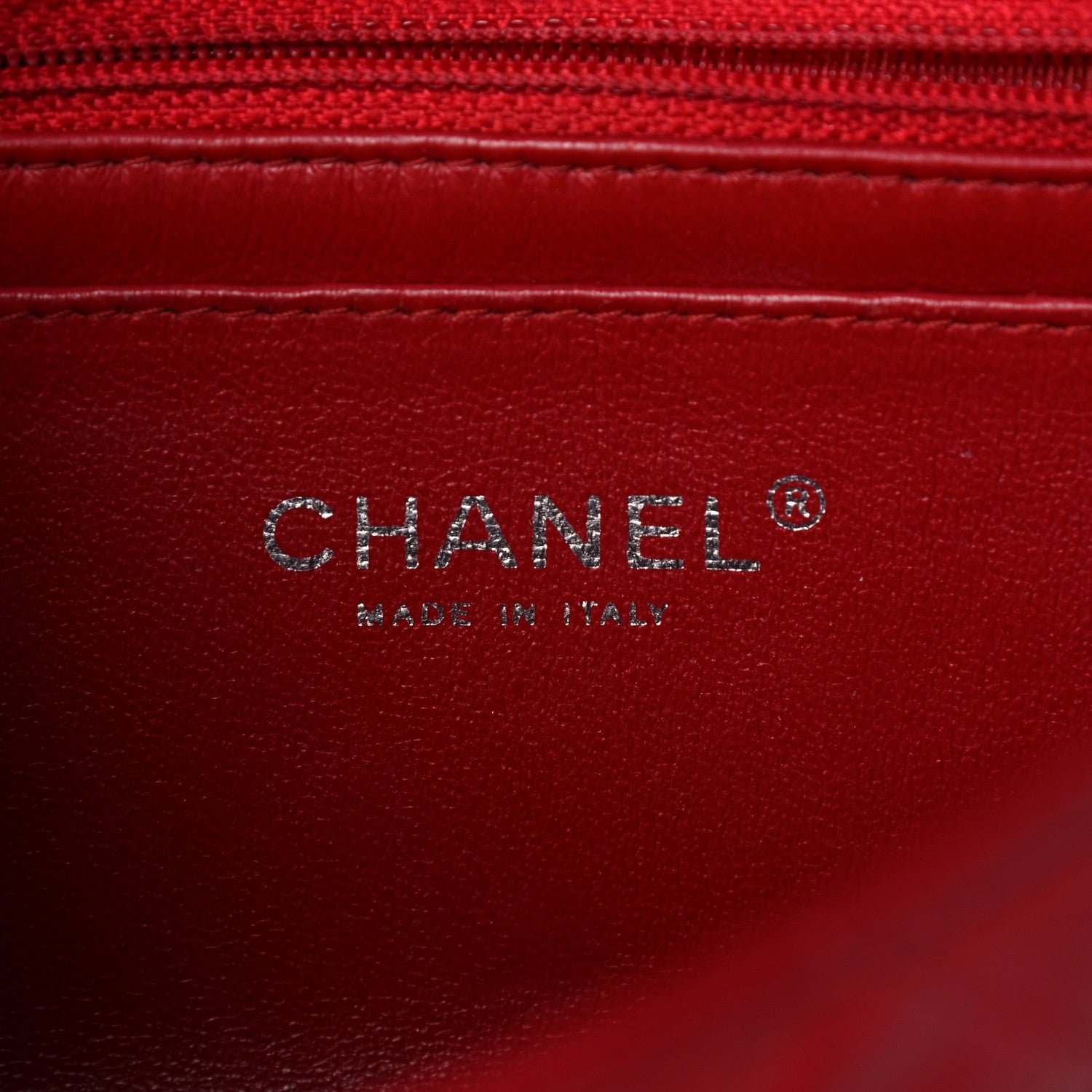 Chanel Lambskin Quilted Mini Rectangular Flap Dark Red 5 of 14