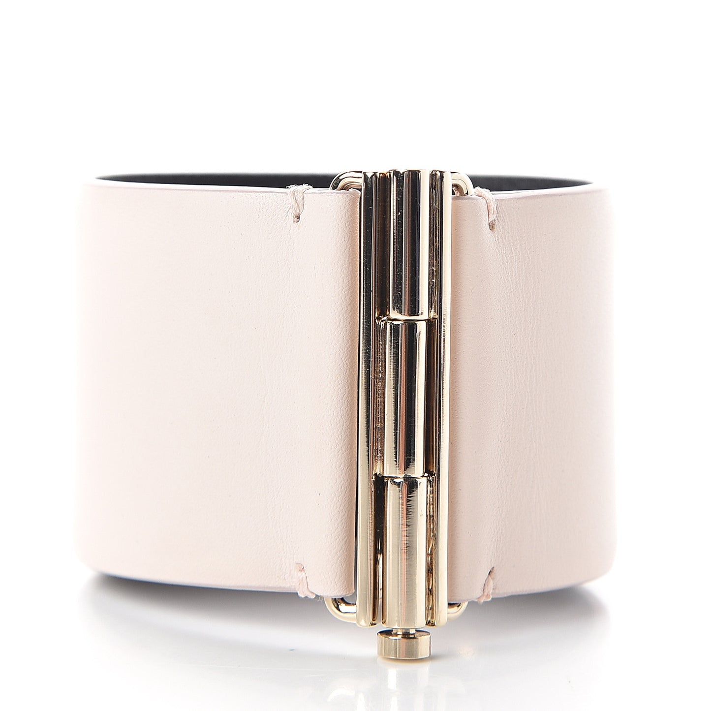 Calfskin Crystal Pearls Coronation Cuff M Pink
