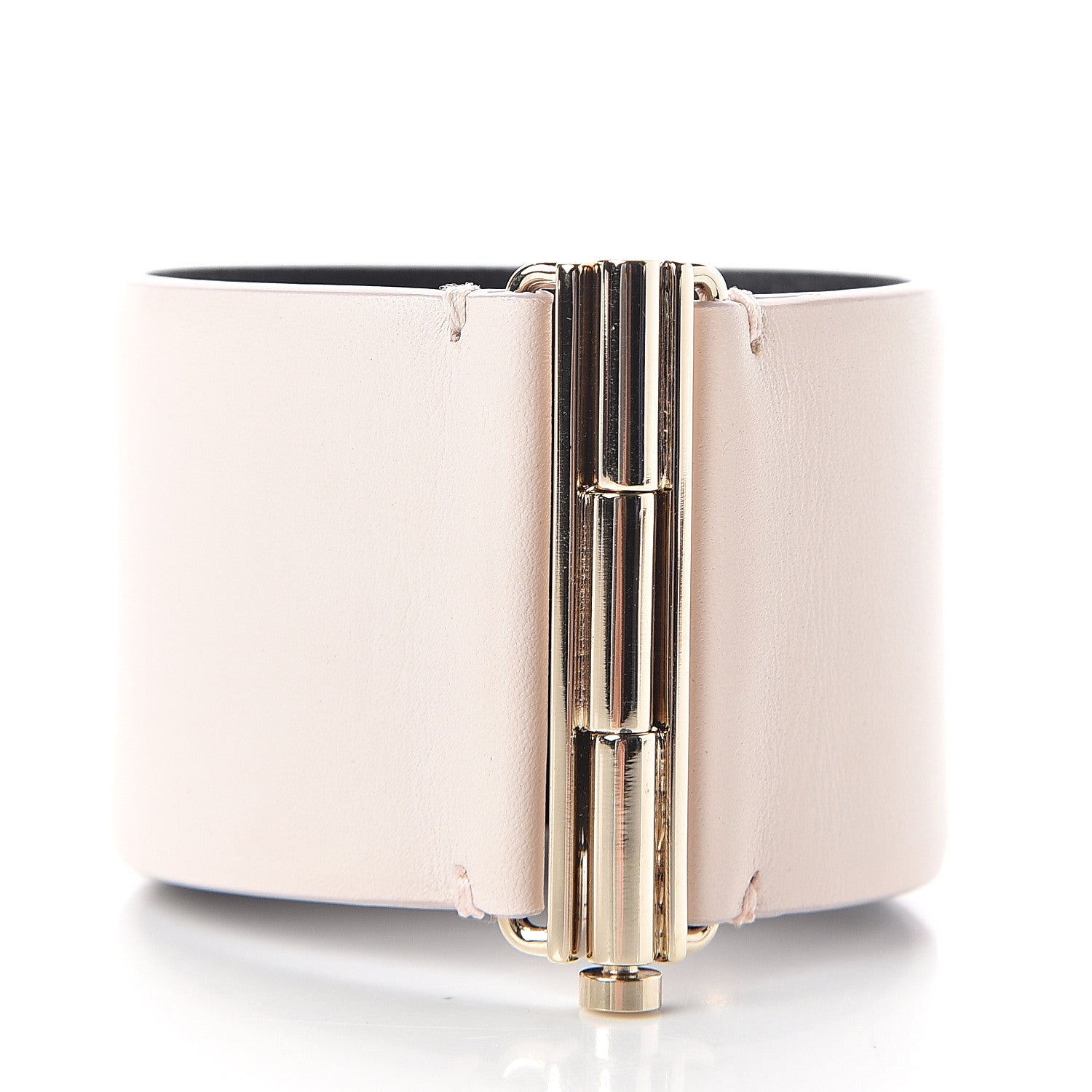 Chanel Calfskin Crystal Pearls Coronation Cuff M Pink 2 of 3
