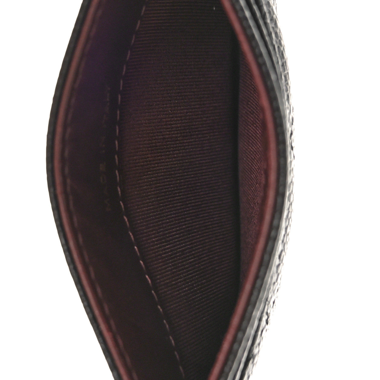 Caviar Quilted Card Holder Black
