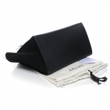 Celine Drummed Leather Suede Large Trapeze Black 4 of 7