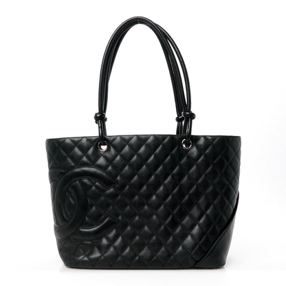Chanel Calfskin Quilted Large Cambon Tote Black 1 of 12