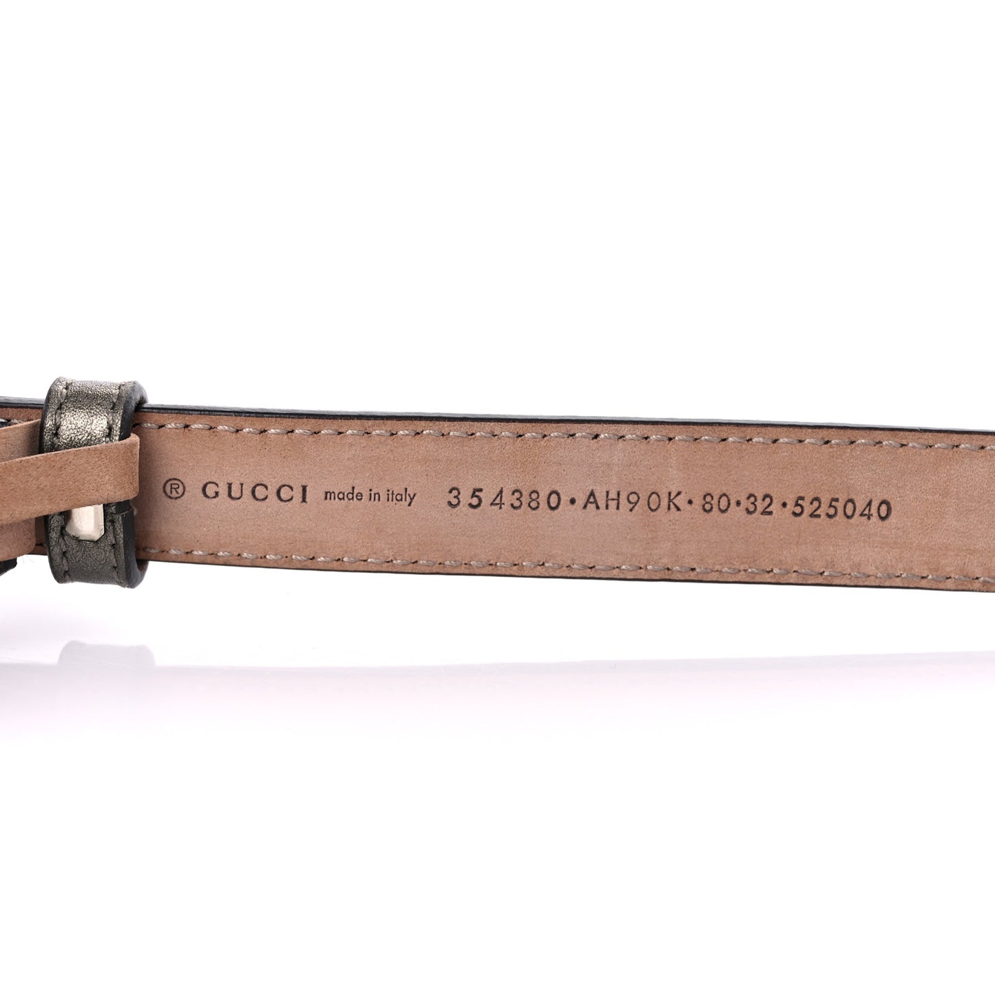 Calfskin Crystal Interlocking G Belt 80 32 Sasso