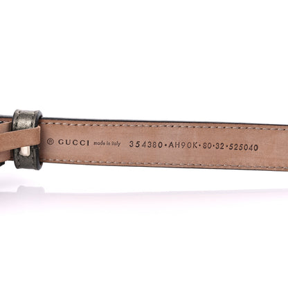 Gucci Calfskin Crystal Interlocking G Belt 80 32 Sasso 3 of 6