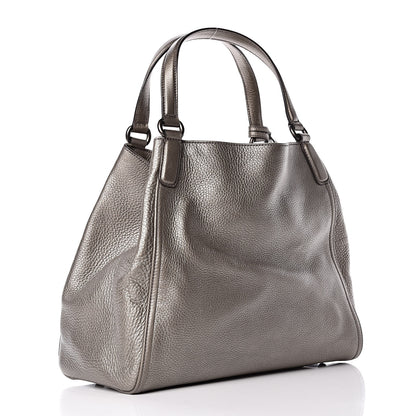 Gucci Metallic Pebbled Calfskin Medium Soho Shoulder Bag Sasso 3 of 10