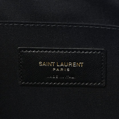 Saint Laurent Calfskin Matelasse Chevron Monogram Document Holder Black 6 of 8