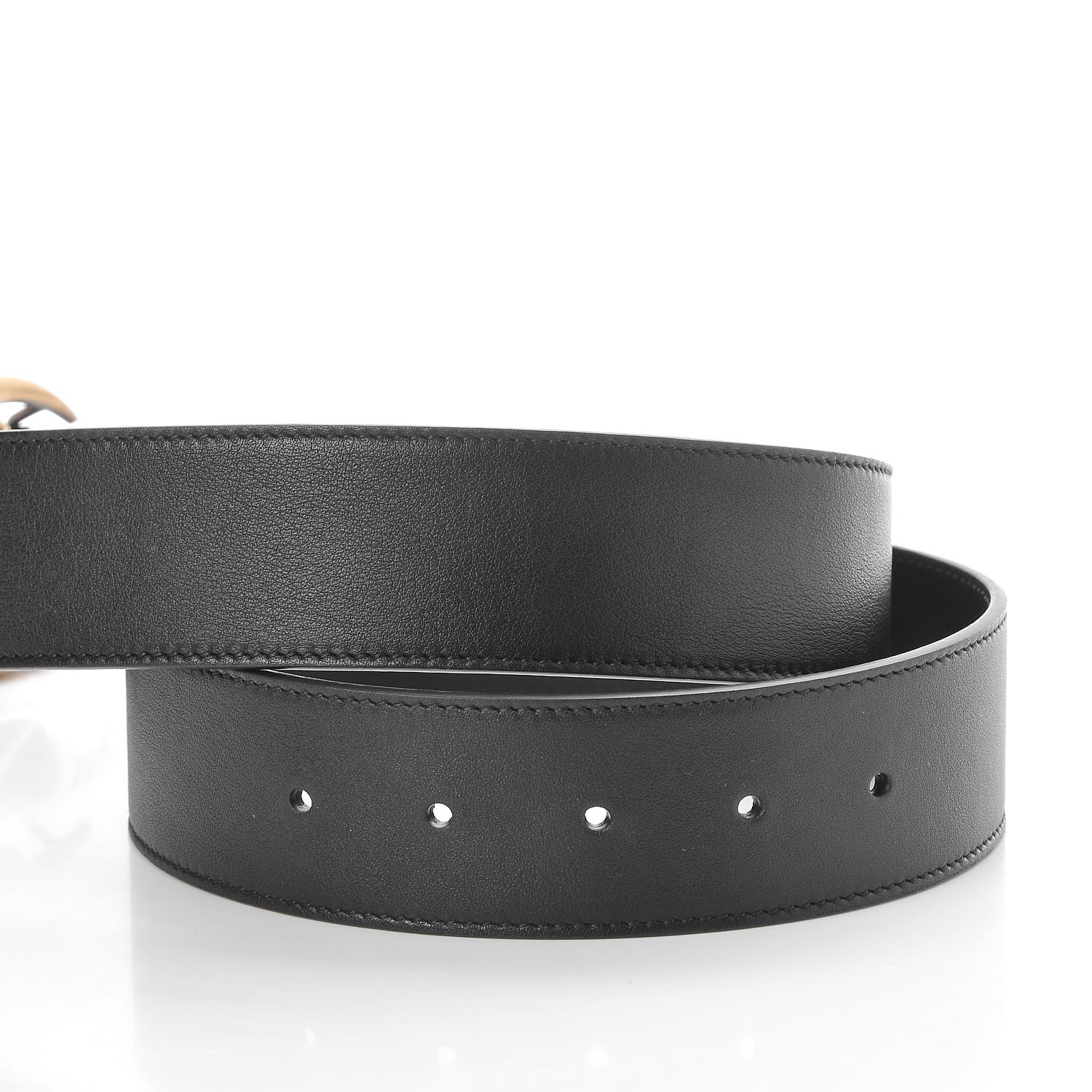 Gucci Calfskin Double G 40mm Belt 80 32 Black 5 of 5