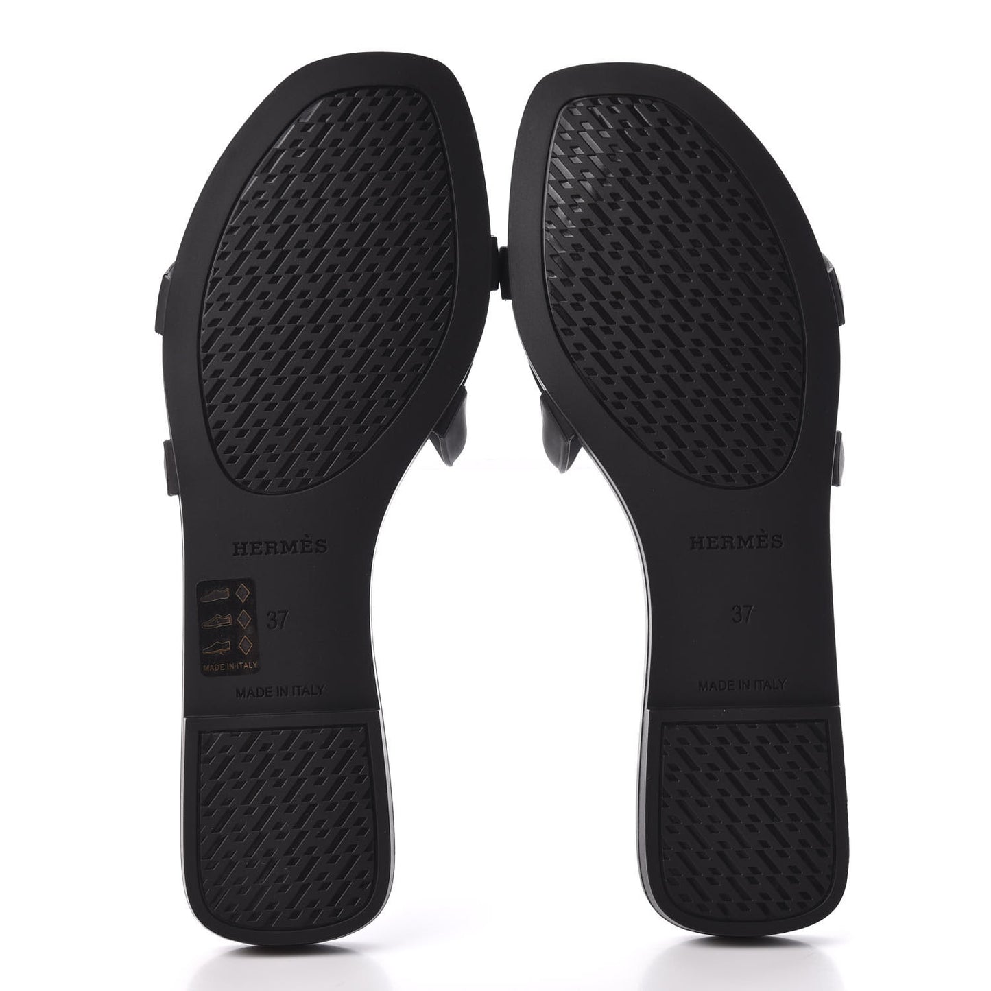 Rubber Aloha Sandals 37 Black
