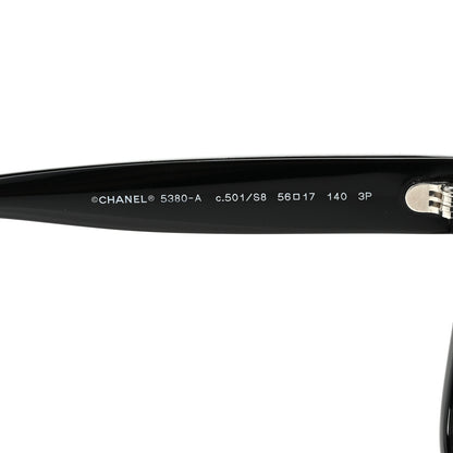 Chanel Acetate Polarized Square CC Sunglasses 5380 Black 5 of 8